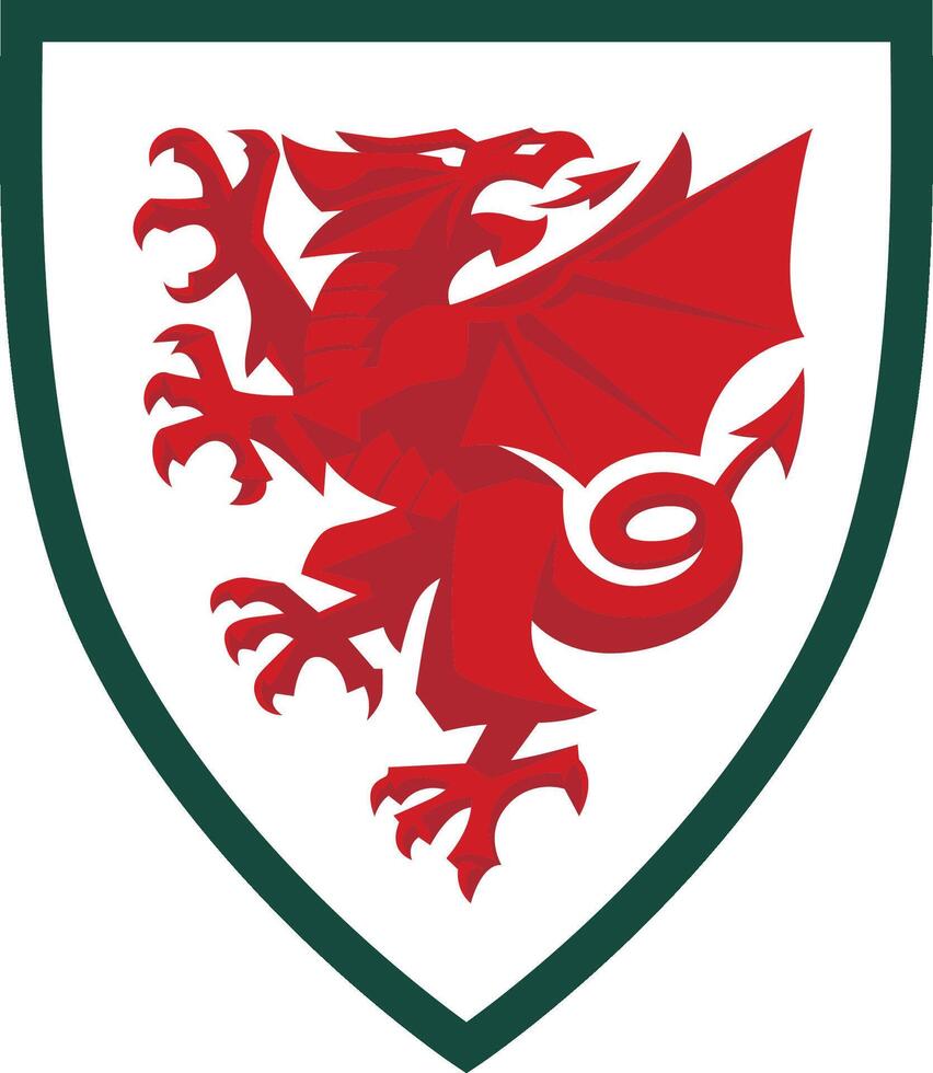 The logo of the national football team of Wales vector