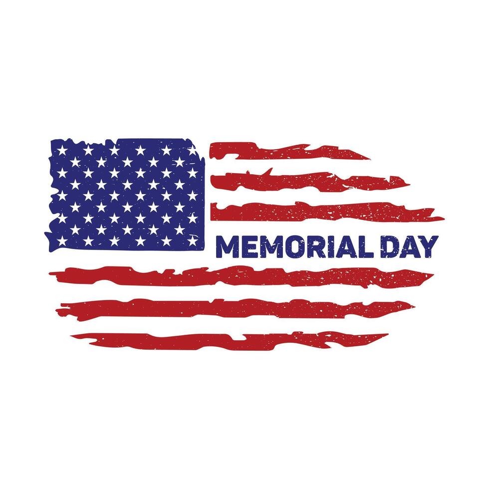 Memorial day flag vector