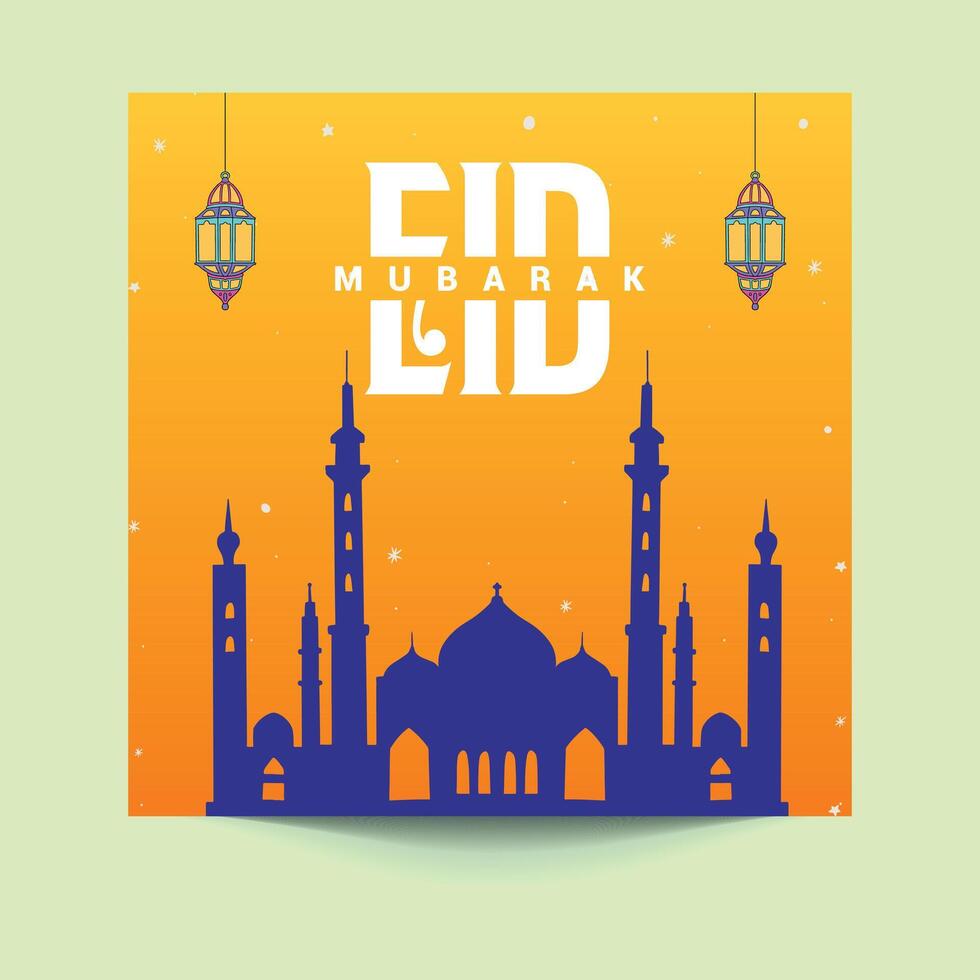 social media poster design for eid vector