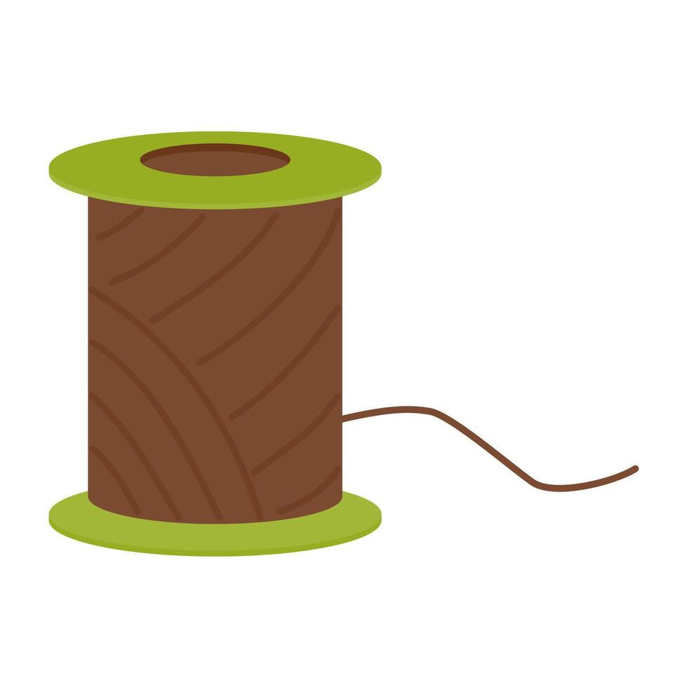 A spool of thread for gardening, sewing, embroidery. illustration on a white background. vector