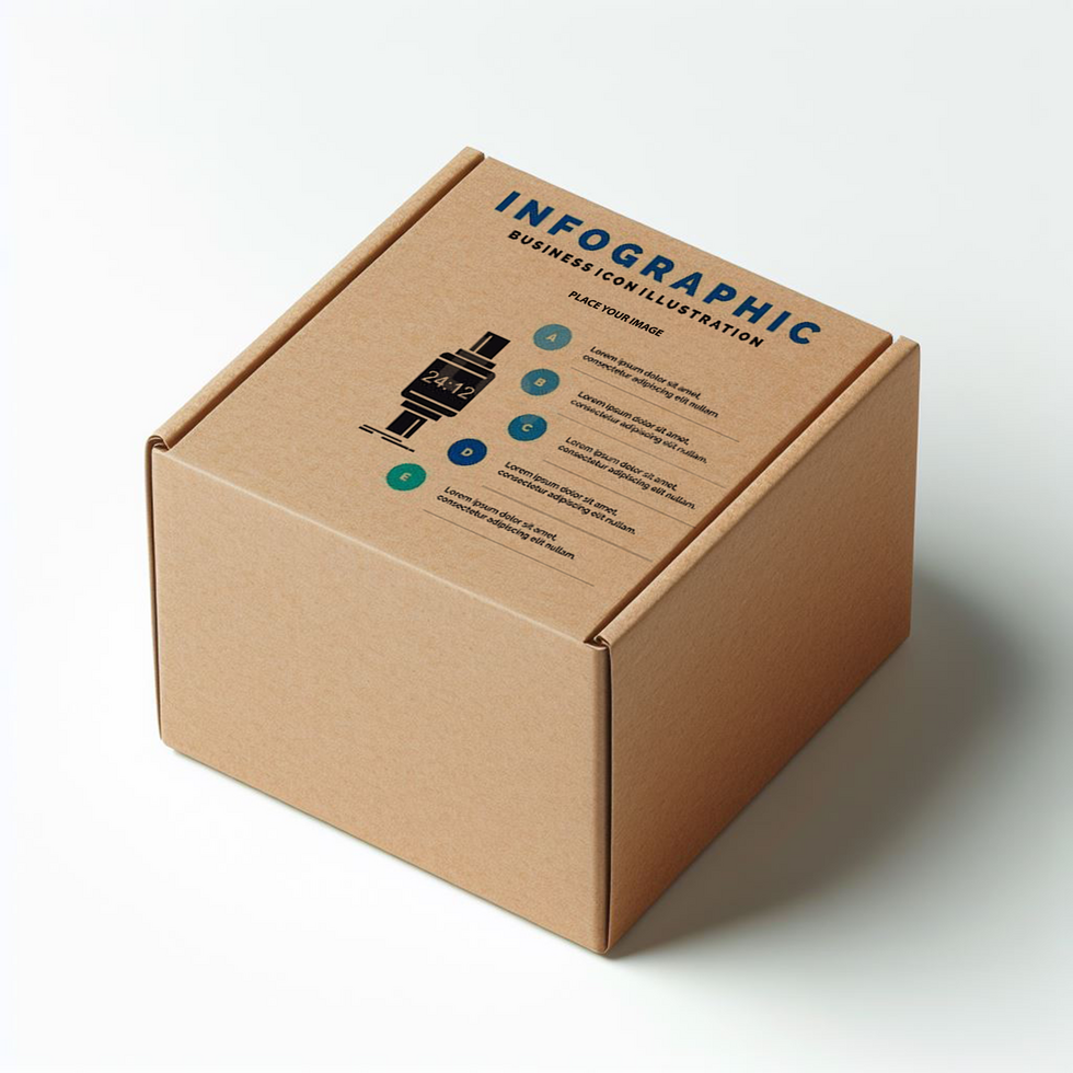 A Box with Specification of Product Mockup psd