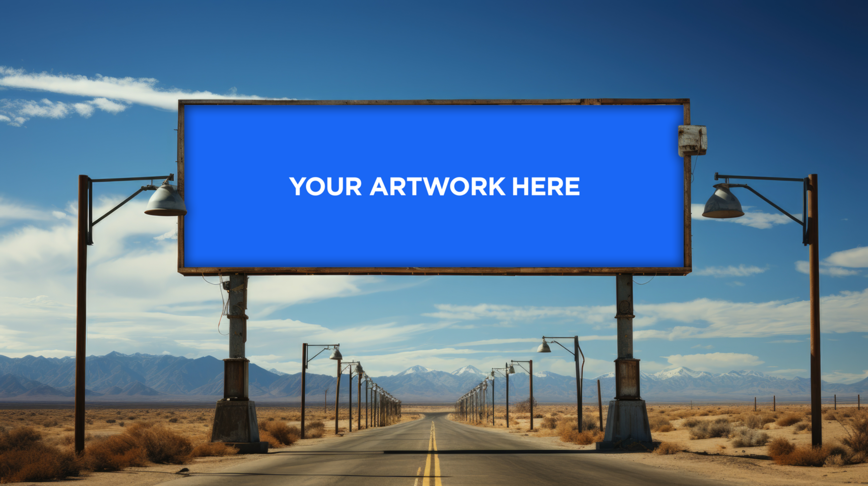 a digital screen mockup on a Desart psd