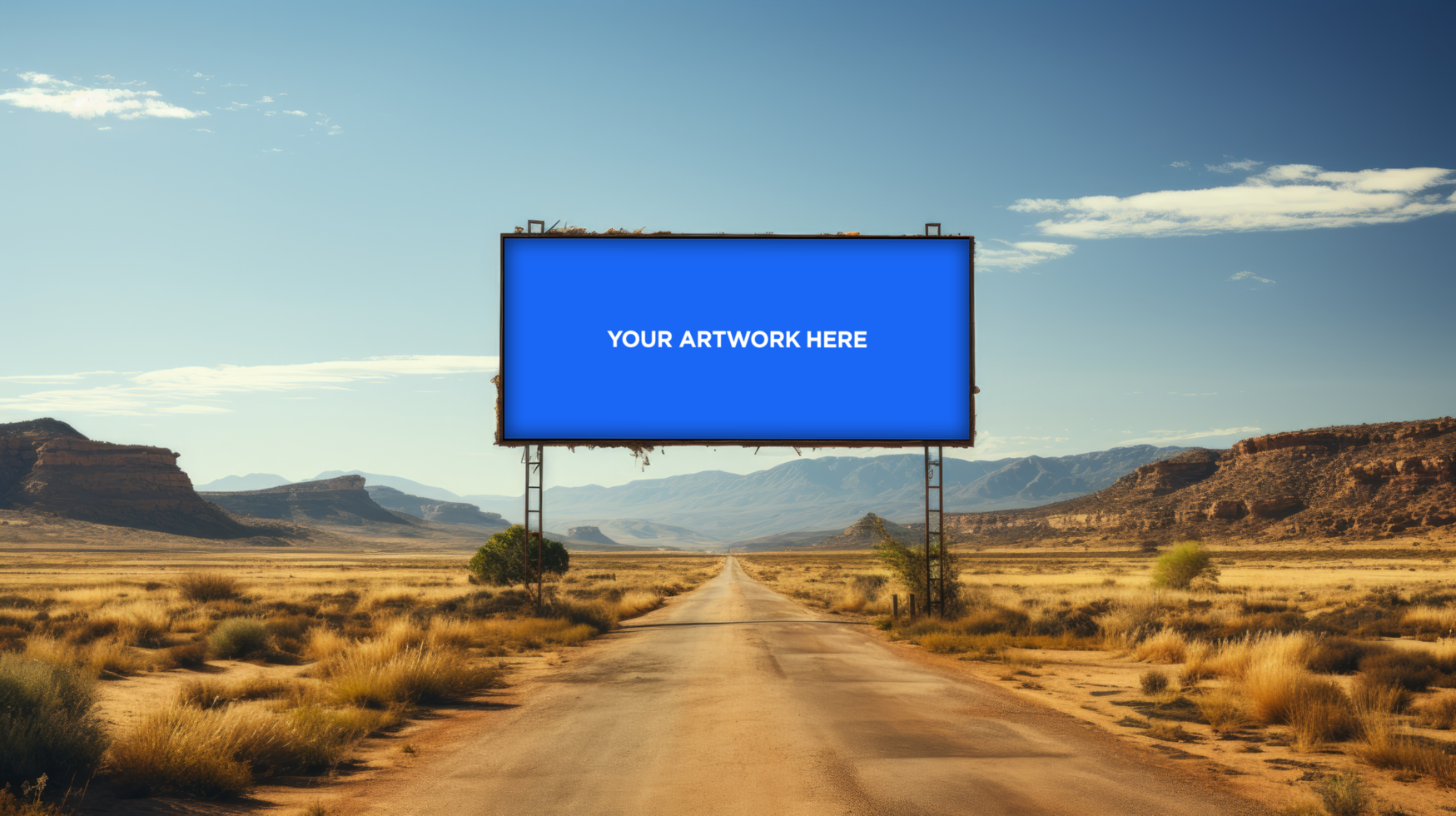 a digital screen mockup on a Desart psd