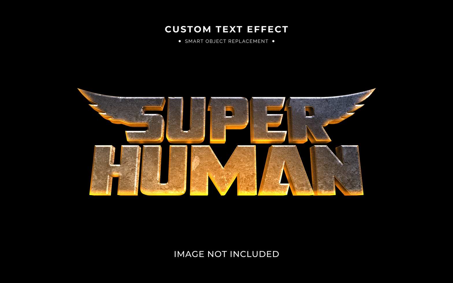 super-héros film 3d texte style effet psd