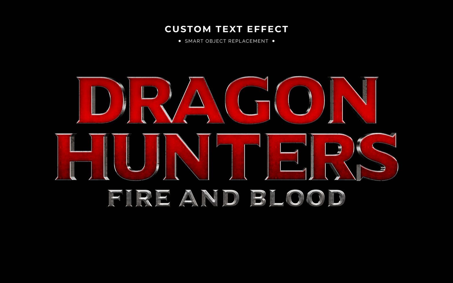 Adventure movie 3d text style effect psd