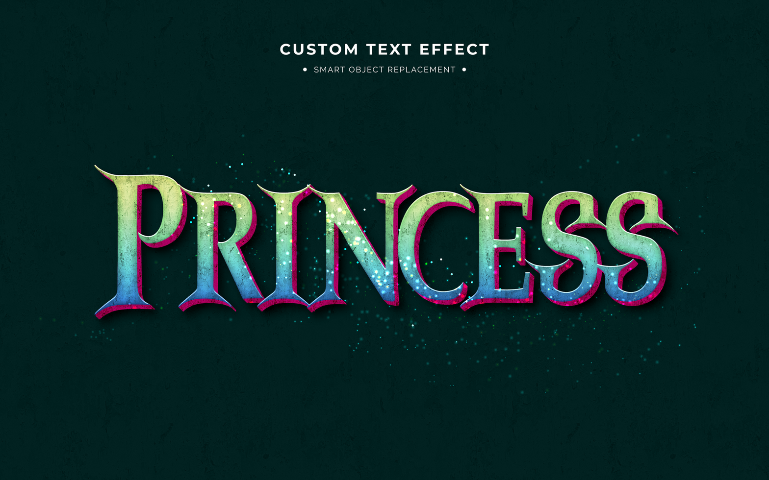 Fantasy movie 3d text style effect psd