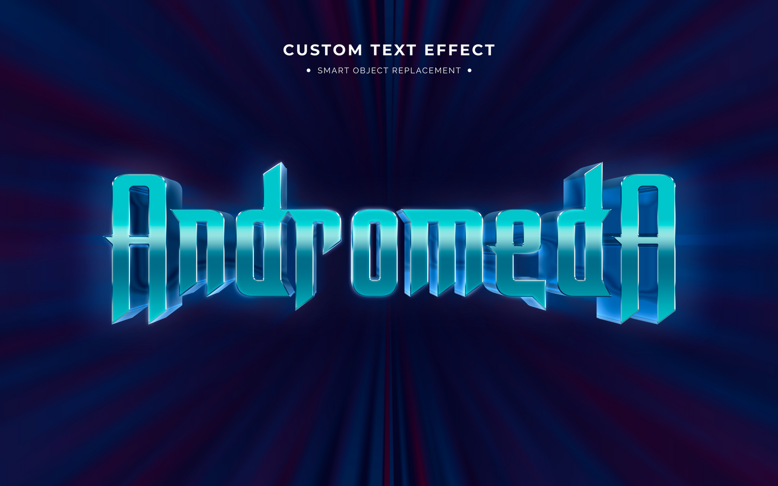 Space movie 3d text style effect psd