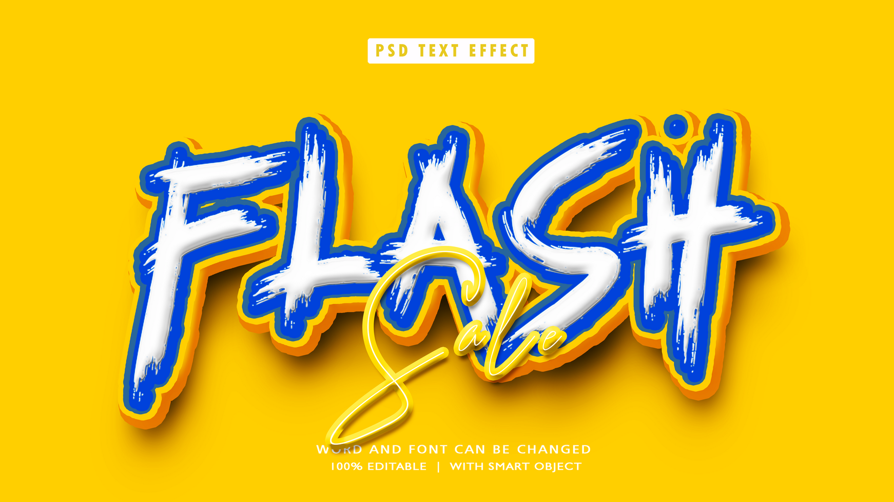 Flash Sale 3D Editable Text Effects psd