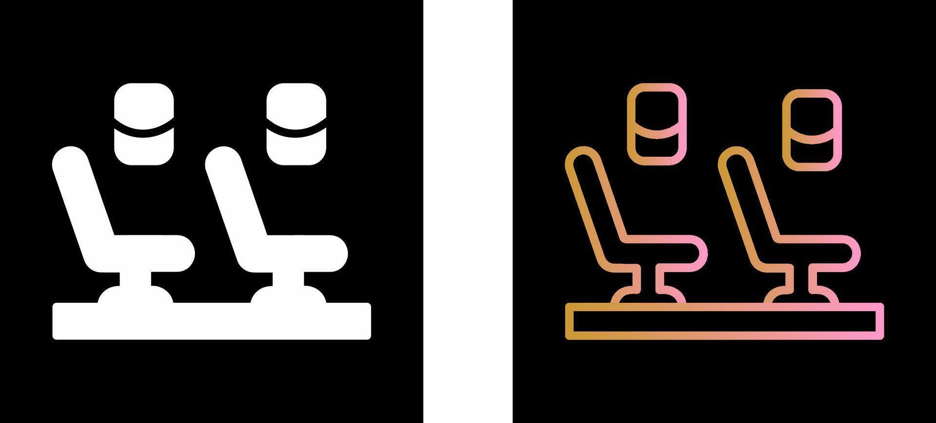 Seats In Plane Icon Design vector