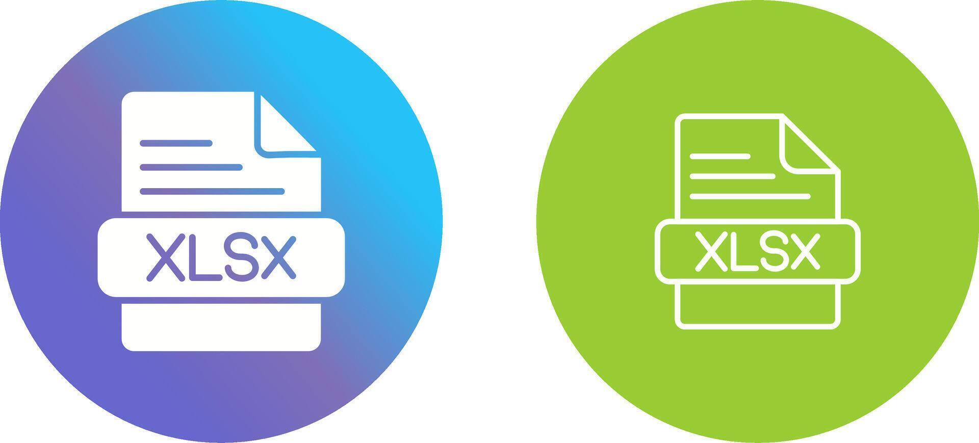 XLSX Icon Design vector