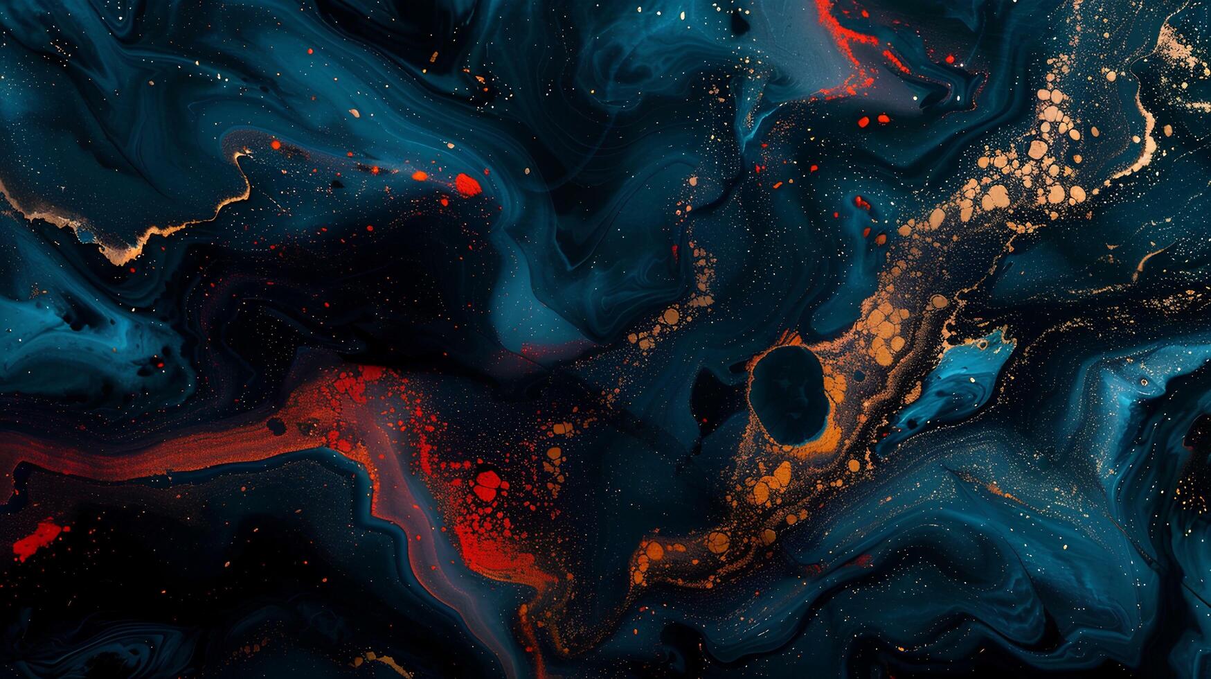 AI generated Luxury blue and gold Marble abstract acrylic background. Marbling artwork texture. Agate ripple pattern. Gold powder. photo