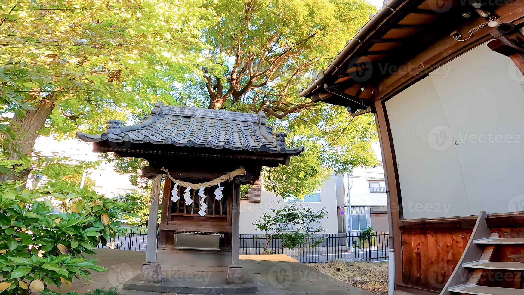 Rokugatsu Hachiman Shrine, a shrine in Rokugatsu, Adachi-ku, Tokyo, Japan. It was built during the 1053-1058 photo
