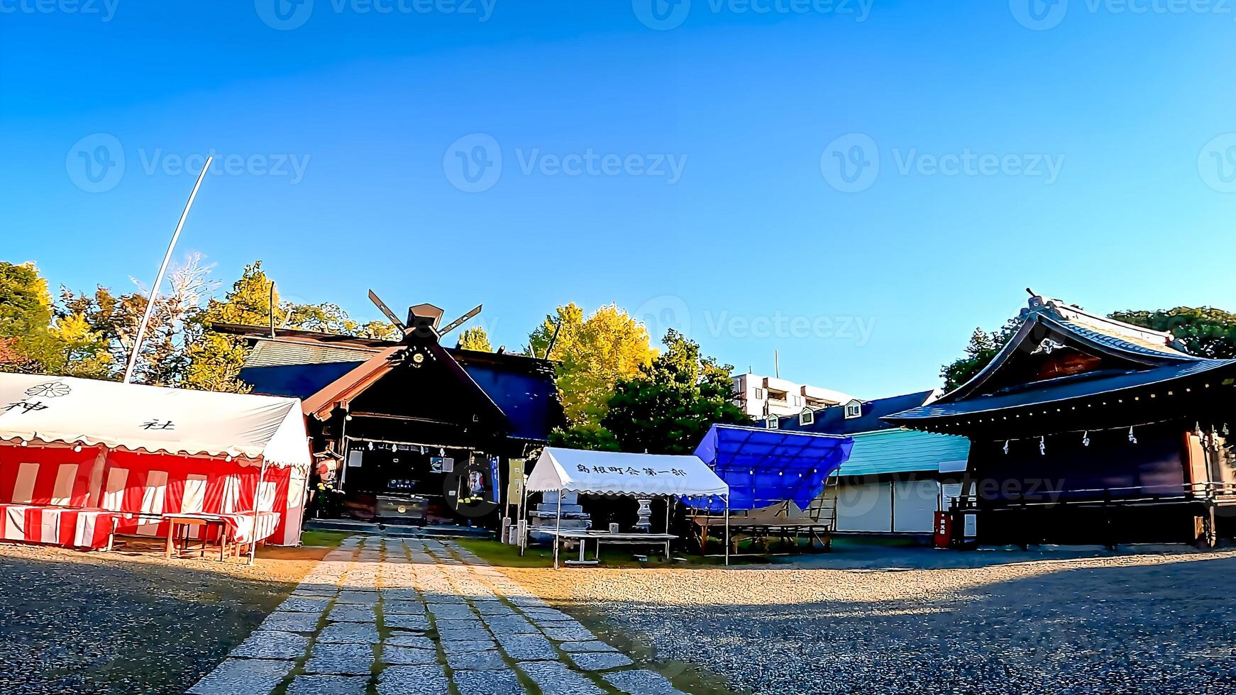 Shimane Washi Shrine is located in Shimane, Adachi Ward, Tokyo, Japan. This area is said to be an ancient cove where the gods landed on boats photo