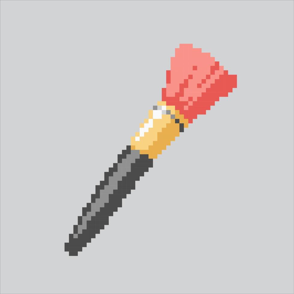 Pixel art illustration Make Up Brush. Pixelated Brush. Makeup brush pixelated for the pixel art game and icon for website and game. vector