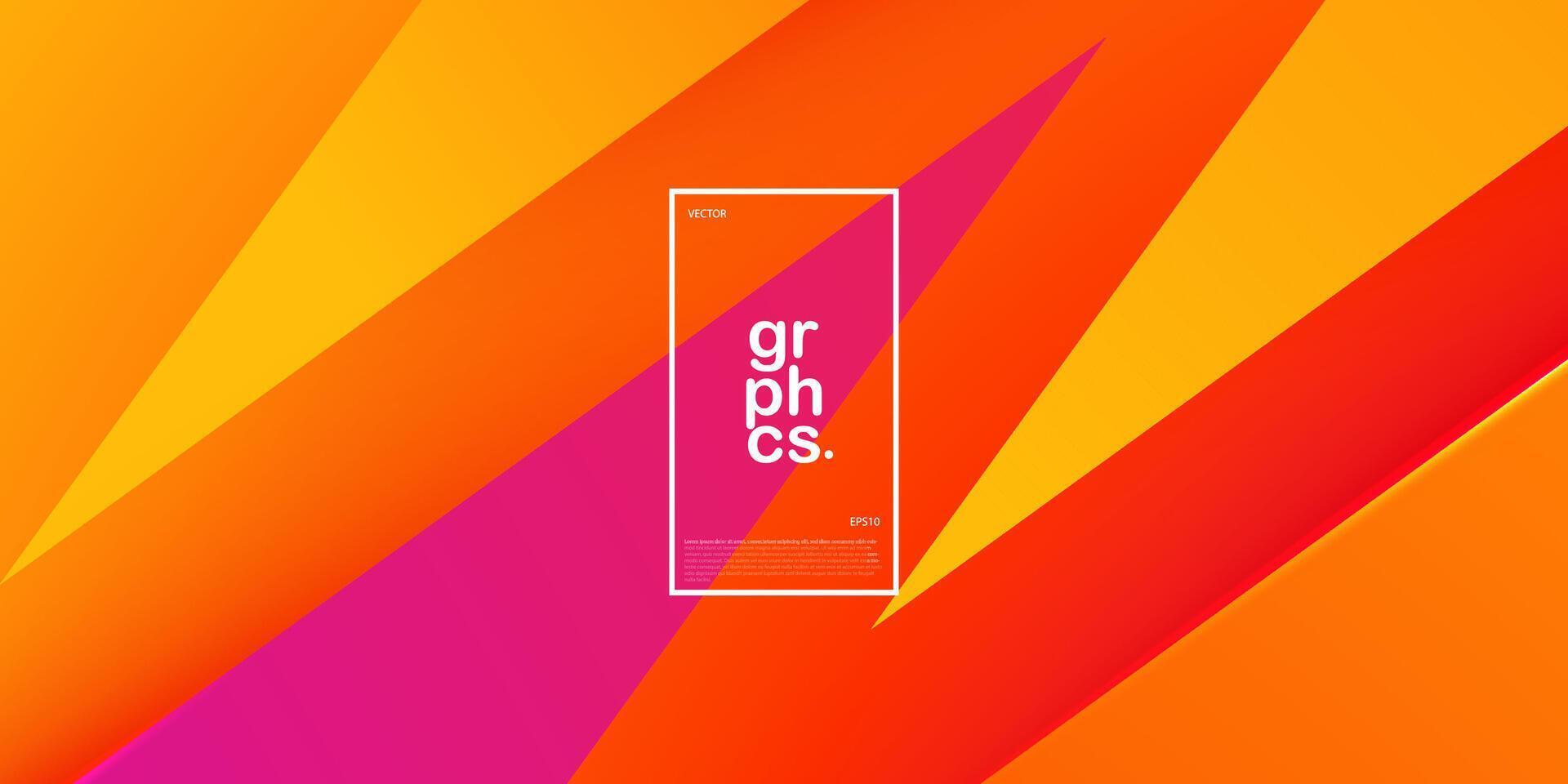 resumen vistoso naranja y púrpura triángulo en brillante color geométrico Arte diseño. moderno superposición corte de papel futurista antecedentes ilustración. eps10 vector