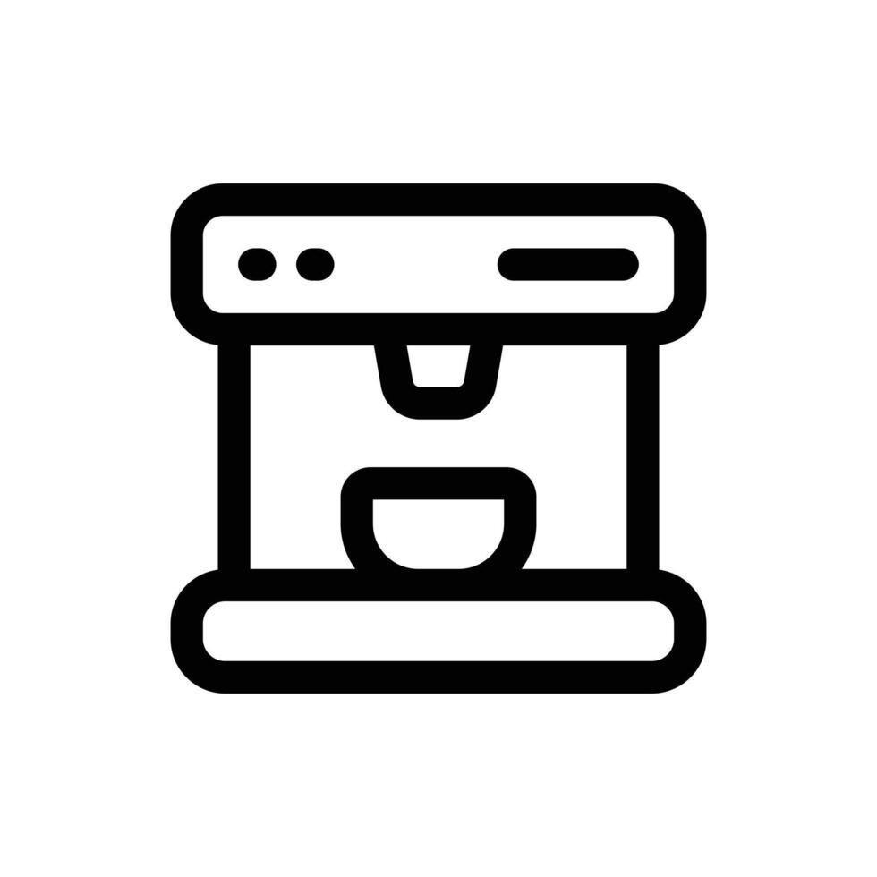 Simple Coffee Machine icon. The icon can be used for websites, print templates, presentation templates, illustrations, etc vector