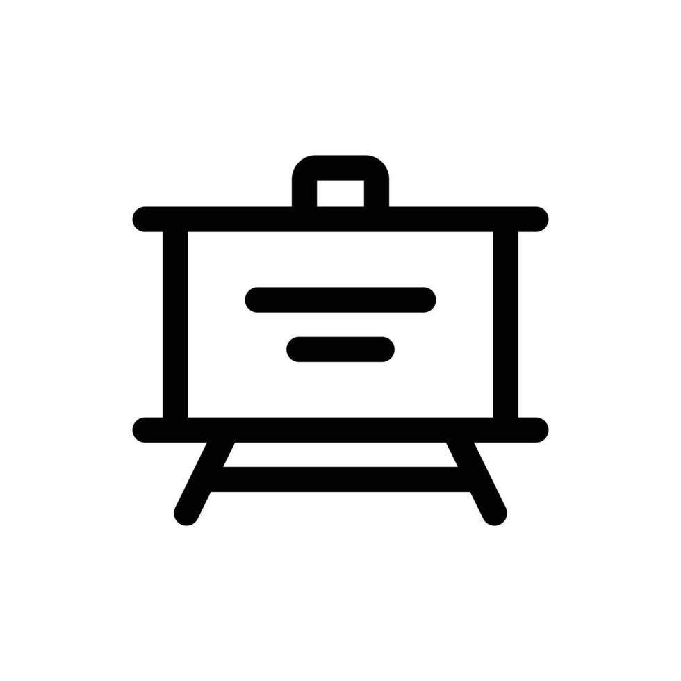 Simple Whiteboard icon. The icon can be used for websites, print templates, presentation templates, illustrations, etc vector