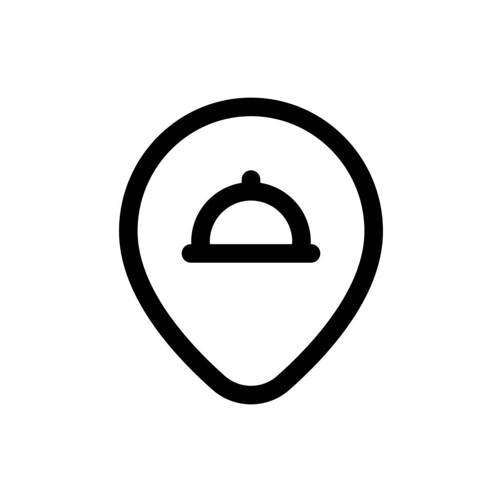 Simple Restaurant Location icon. The icon can be used for websites, print templates, presentation templates, illustrations, etc vector