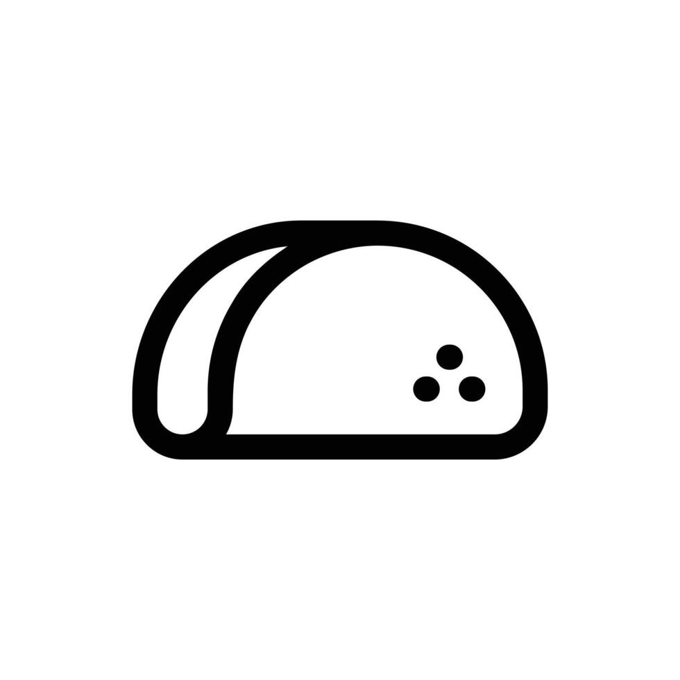 sencillo taco icono. el icono lata ser usado para sitios web, impresión plantillas, presentación plantillas, ilustraciones, etc vector