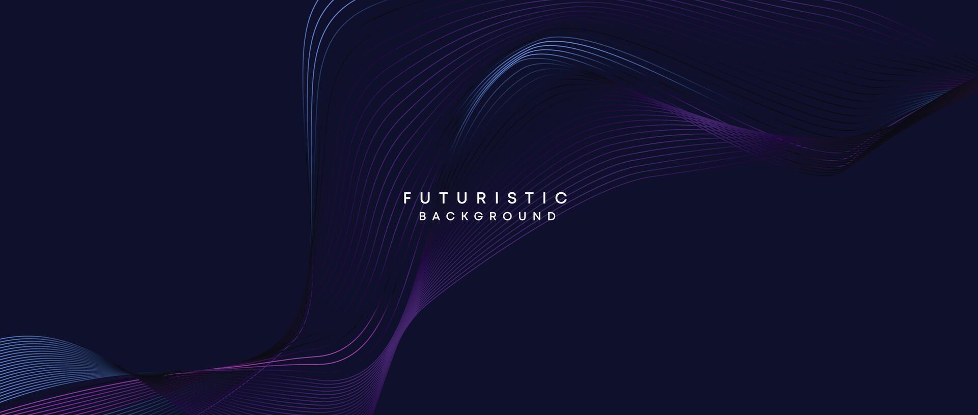 Information technology, digital age, data visualization, future technology background. Concept of futuristic technology. Smooth wave lines with purple, blue, and green gradient banner, presentation vector