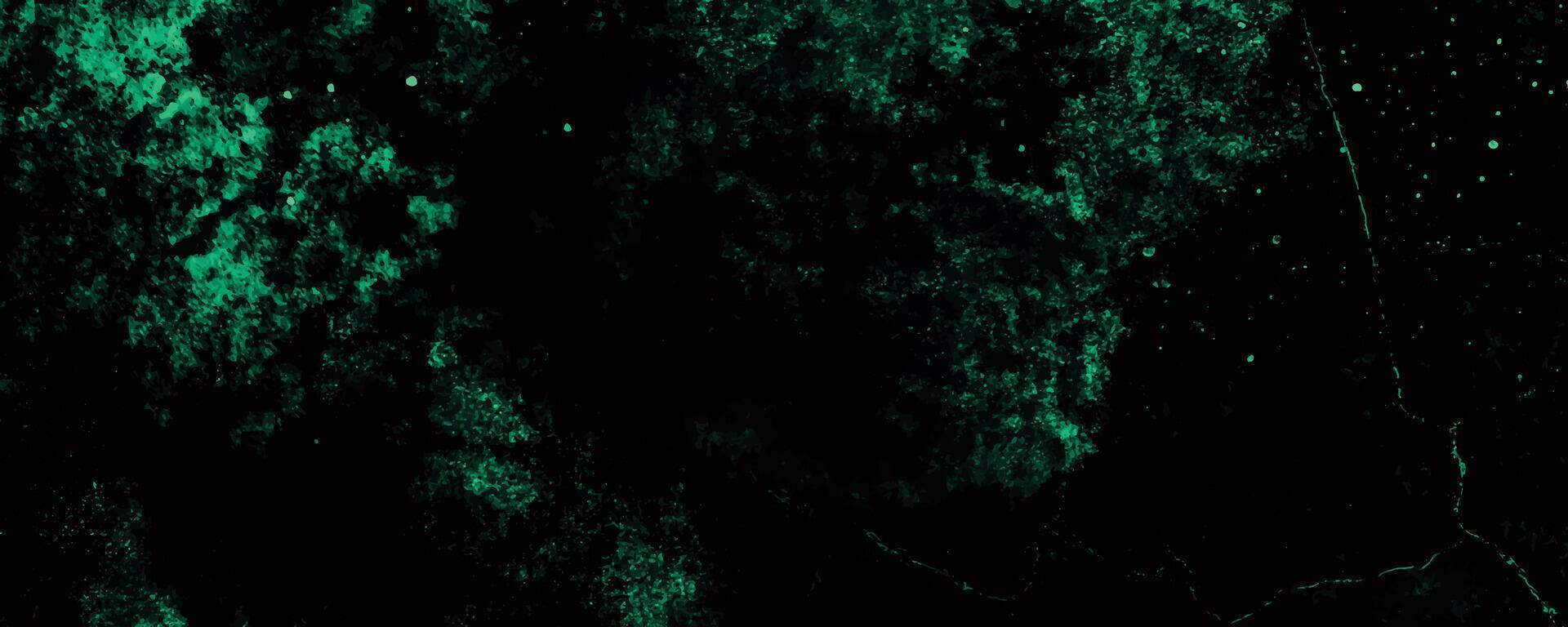 Scratch grunge urban background, distressed green grunge texture on a dark background vector