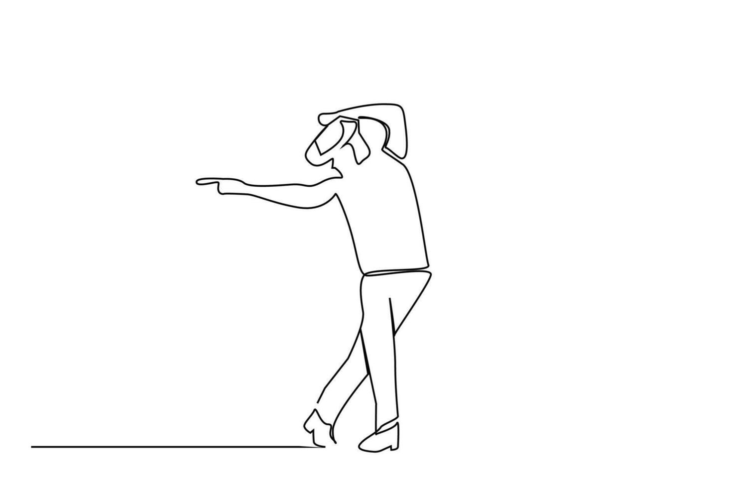 man dancer cool pose art full body one line art design 43043237 Vector