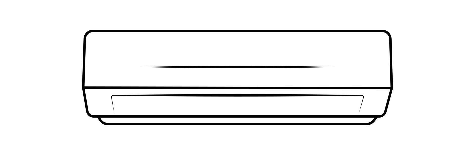 air conditioner icon flat design. AC line art illustration.Air Conditioner, Line art , Flat icon design, Illustration vector