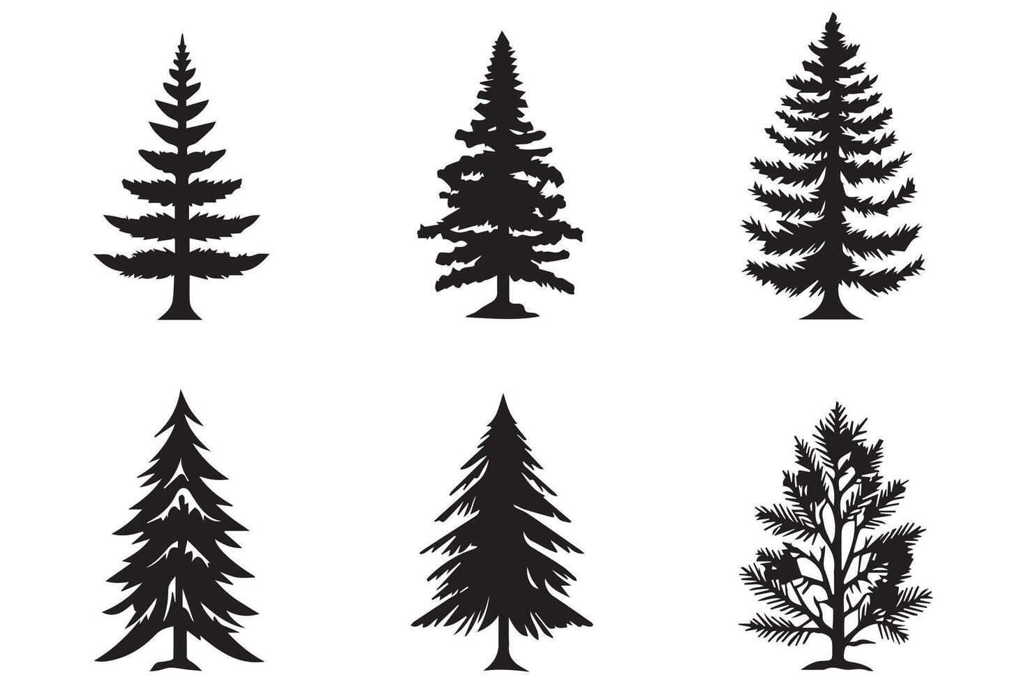 Set of Christmas Tree bundile vector