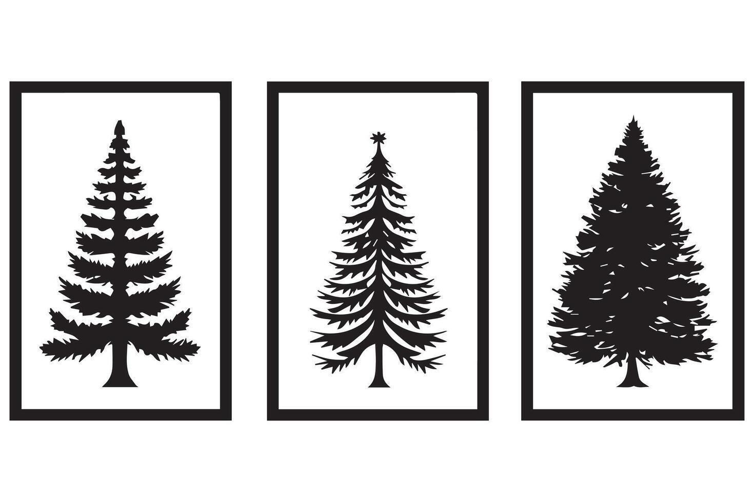 Navidad árbol conjunto paquete vector