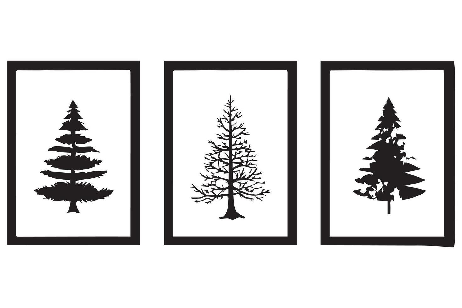 Set of Christmas Tree bundile vector