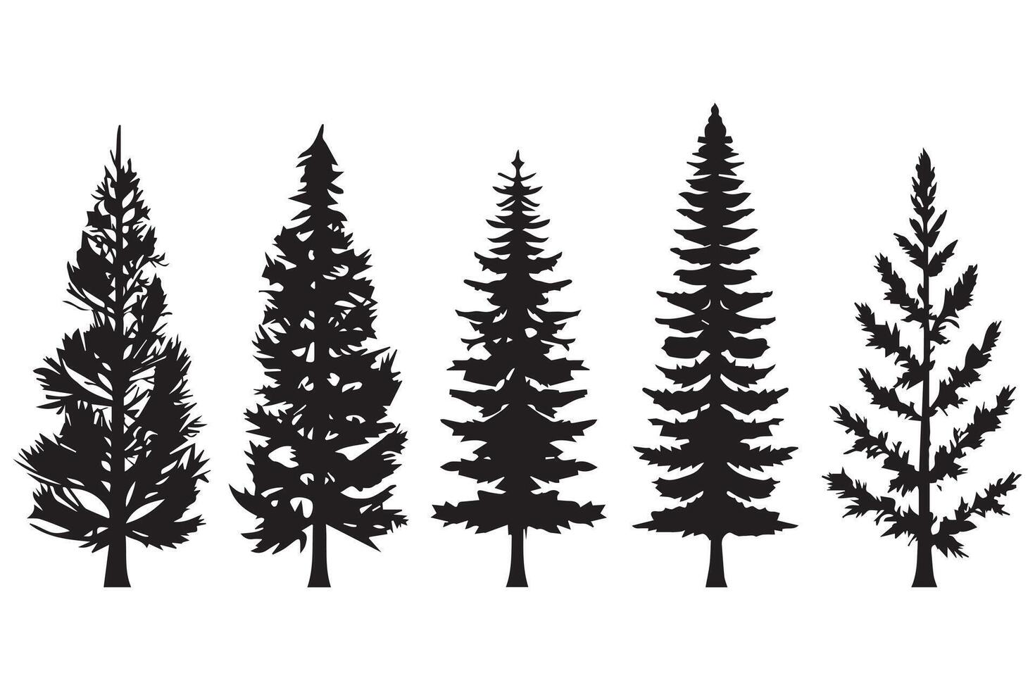 Set of Christmas Tree bundile vector