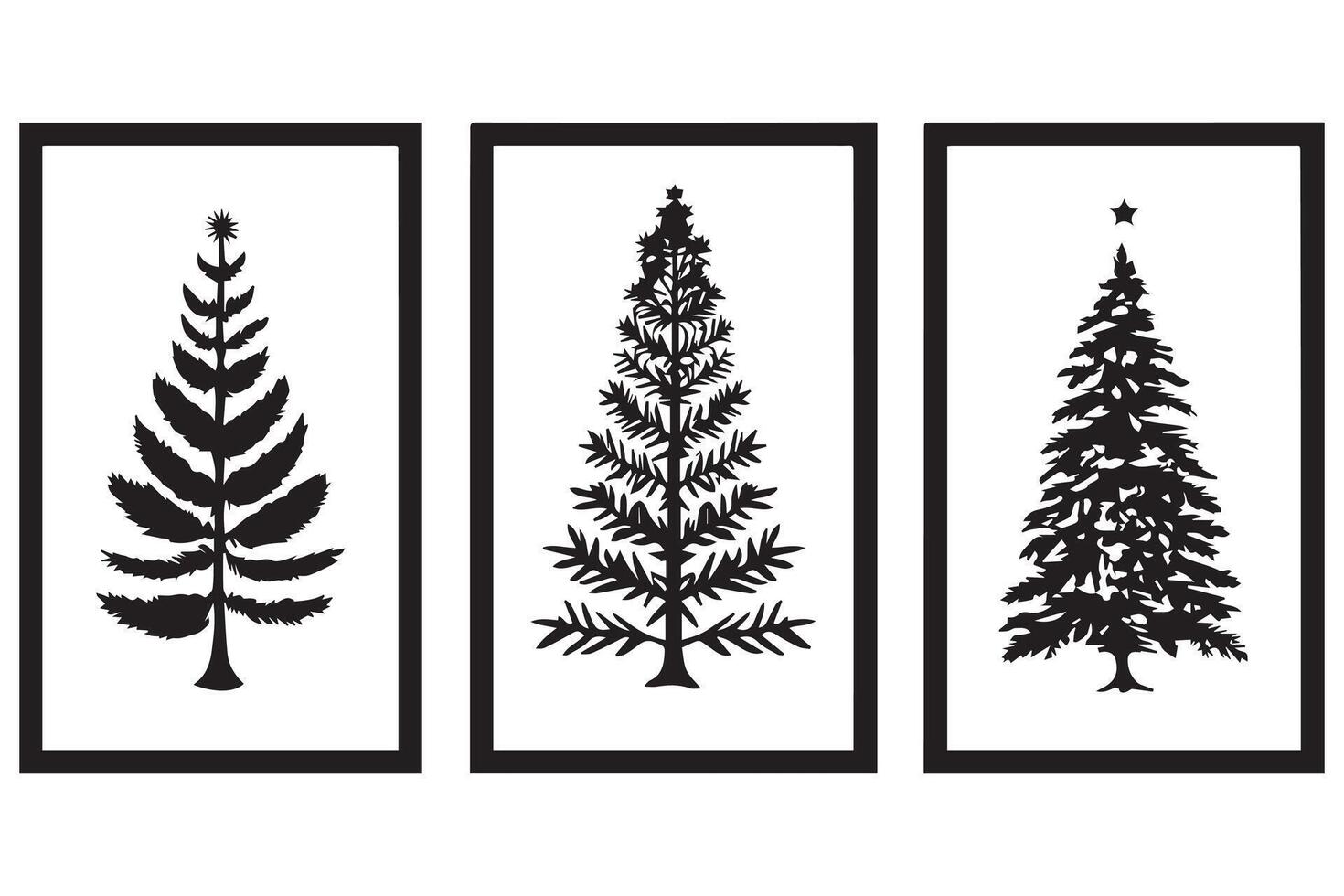 Navidad árbol silueta haz vector