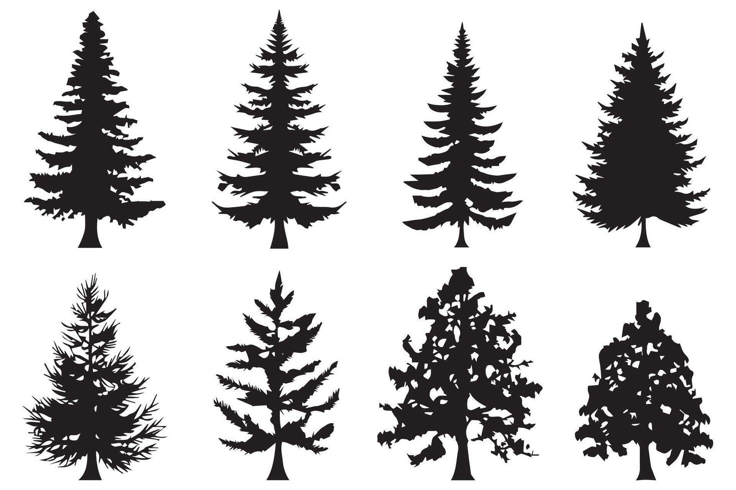 Set of Christmas Tree bundile vector