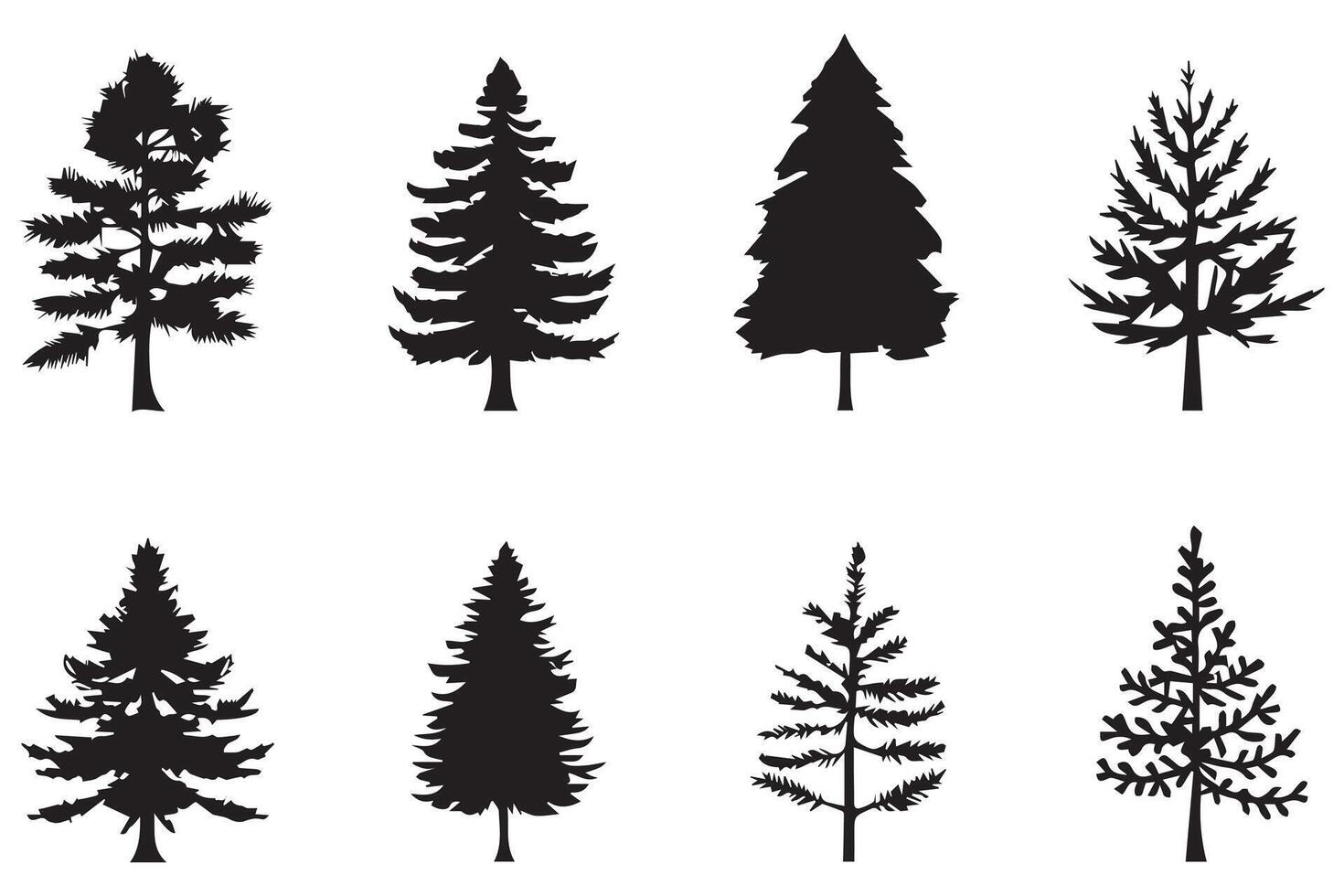 Set of Christmas Tree bundile vector