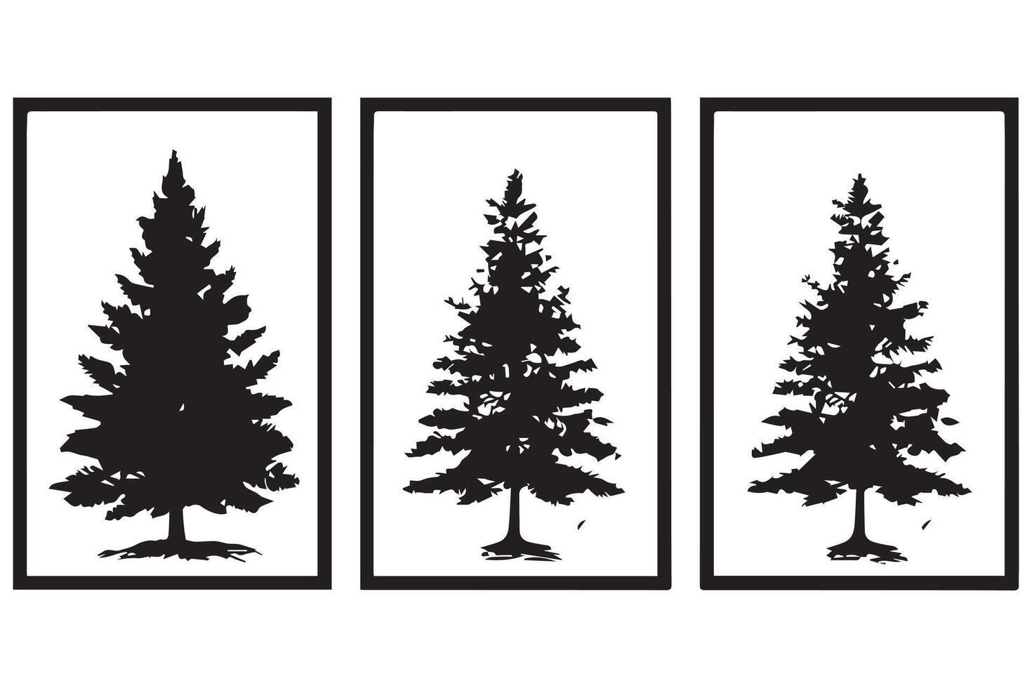 Christmas Tree Silhouette bundle vector