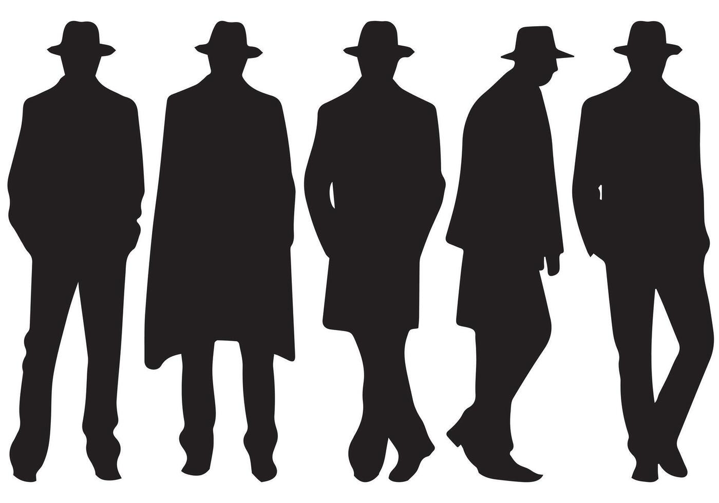 Man Silhouette Bundle design vector