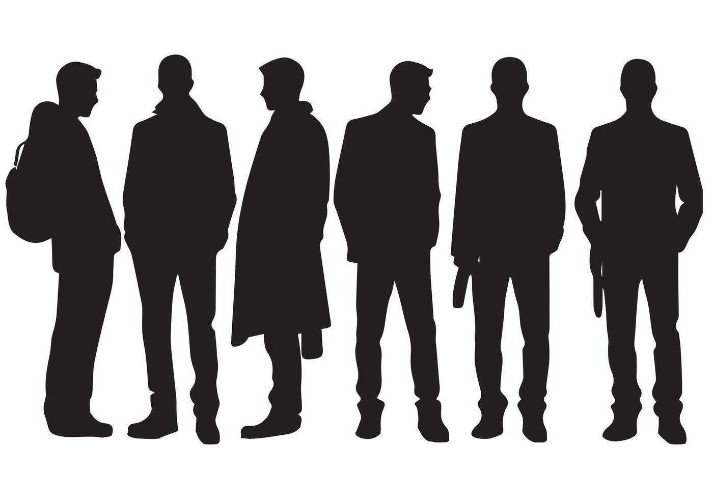 Set of Smart Businessman silhouette illustration vector
