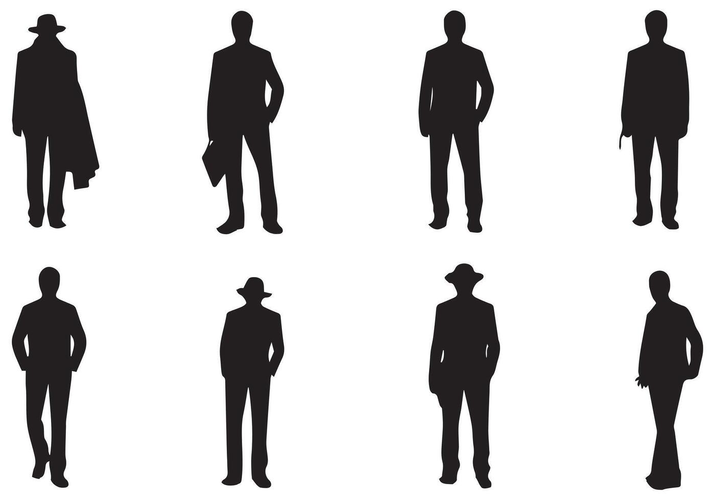 Man Silhouette Bundle design vector