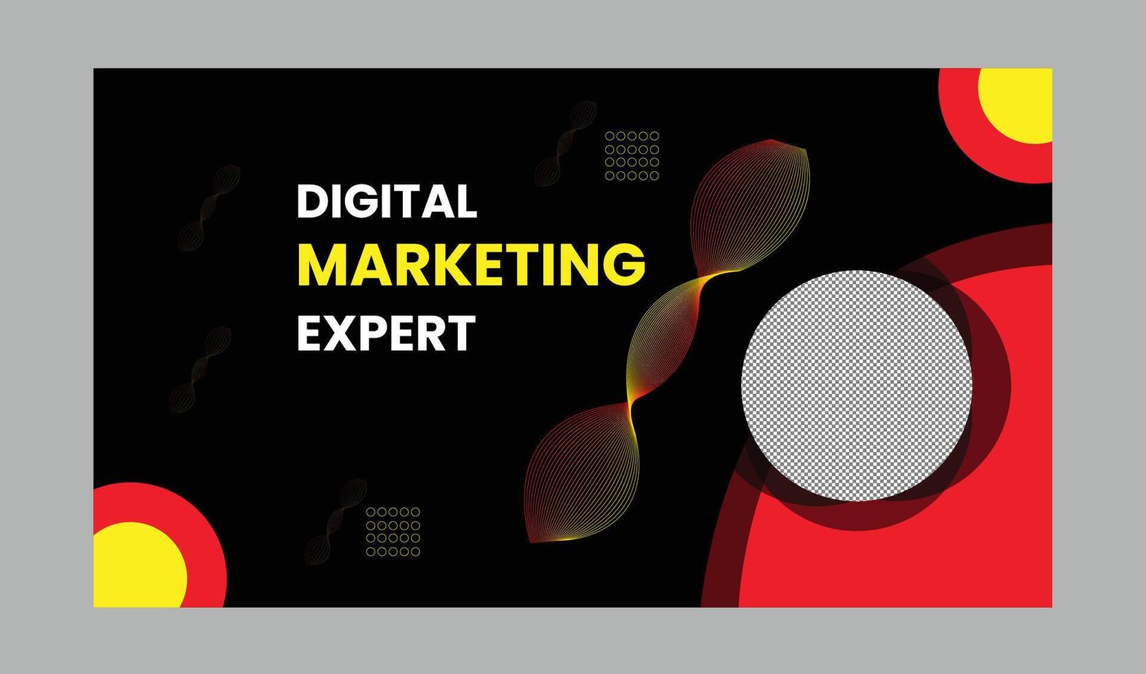 Digital marketing live webinar and corporate web banner template vector