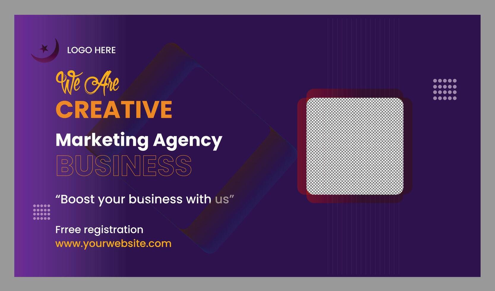 Digital marketing live webinar and corporate web banner template vector