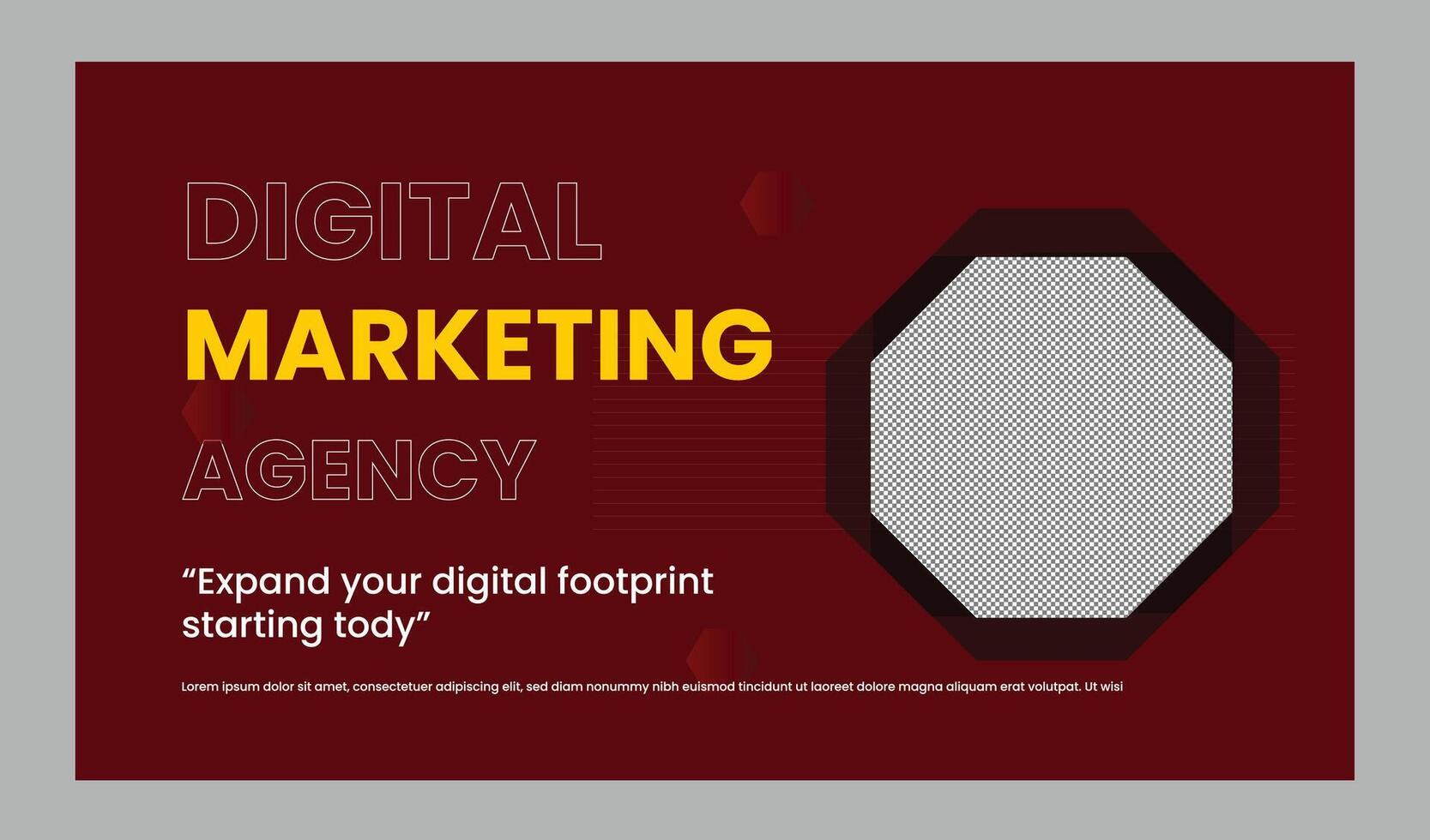 Digital marketing live webinar and corporate web banner template vector