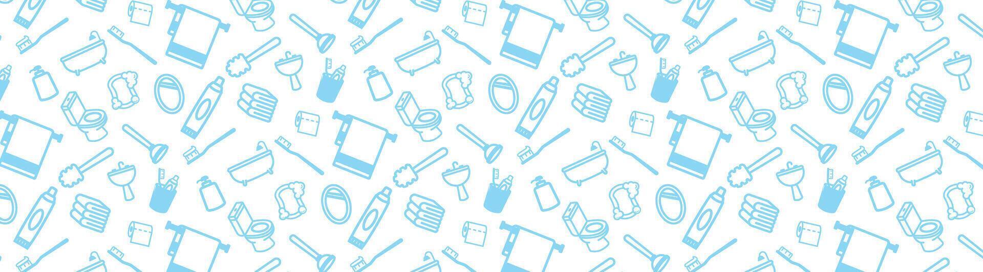 toiletries icon seamless pattern, bathroom background wallpaper vector