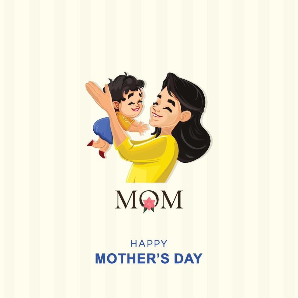 Mother's Day, post, card. Mothers Day poster, Modern color design. Social Media post. mom vector