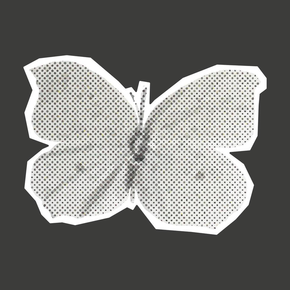 Butterfly in halftone isolated. illustration for poster, banner, card. vector