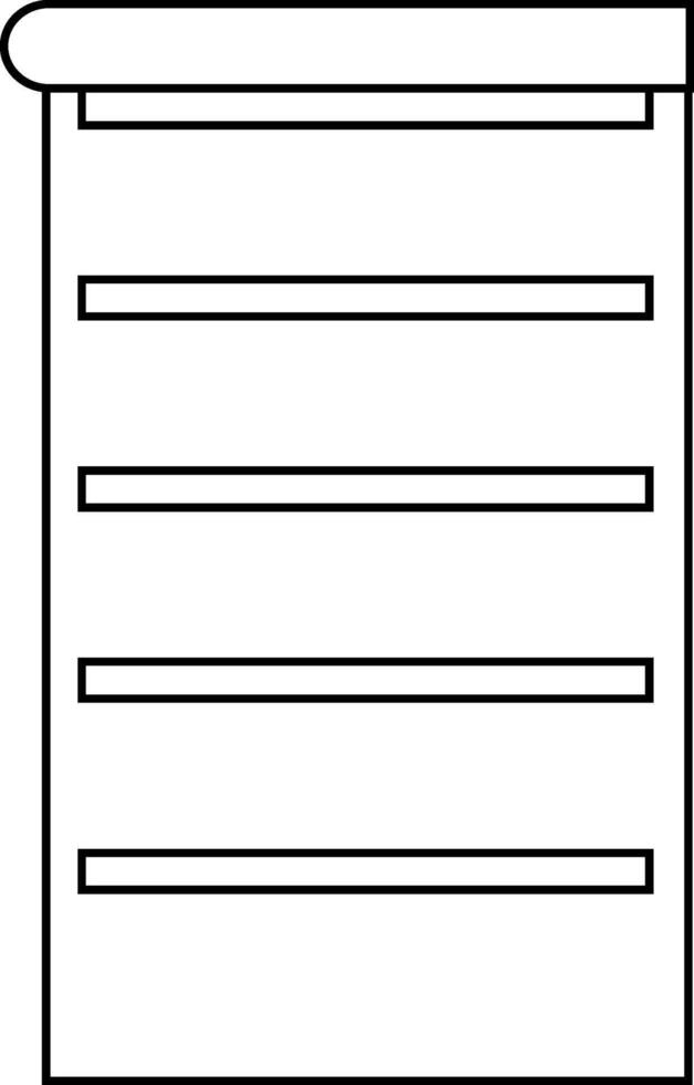 Shelf for books and various materials. vector