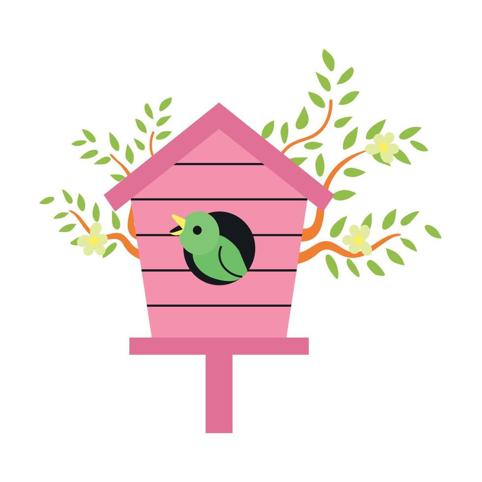 pájaro casa icono clipart avatar logotipo aislado ilustración vector