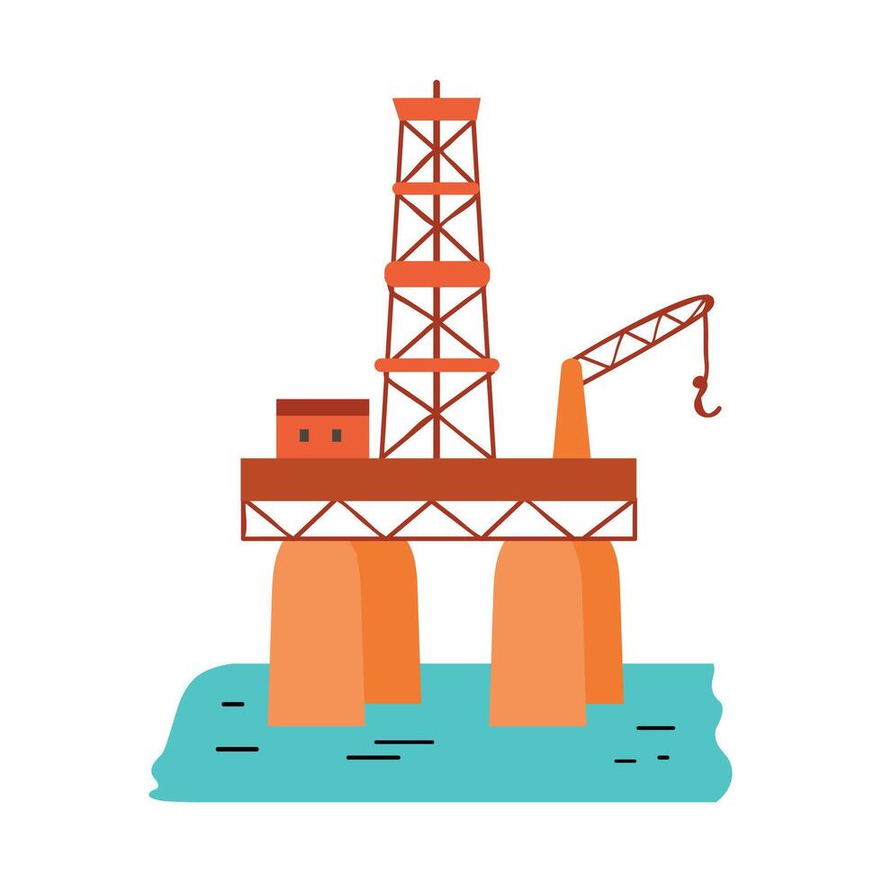 Oil rig icon clipart avatar logotype isolated illustration vector