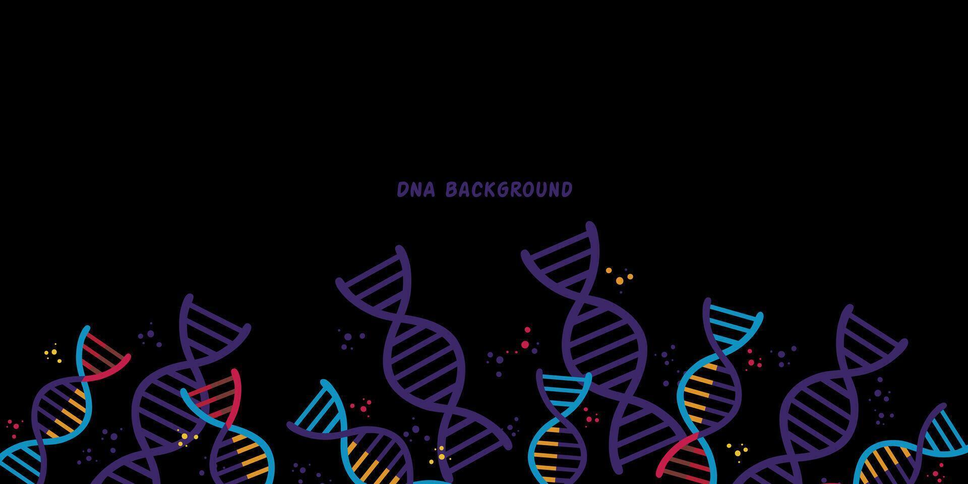 DNA background banner vector