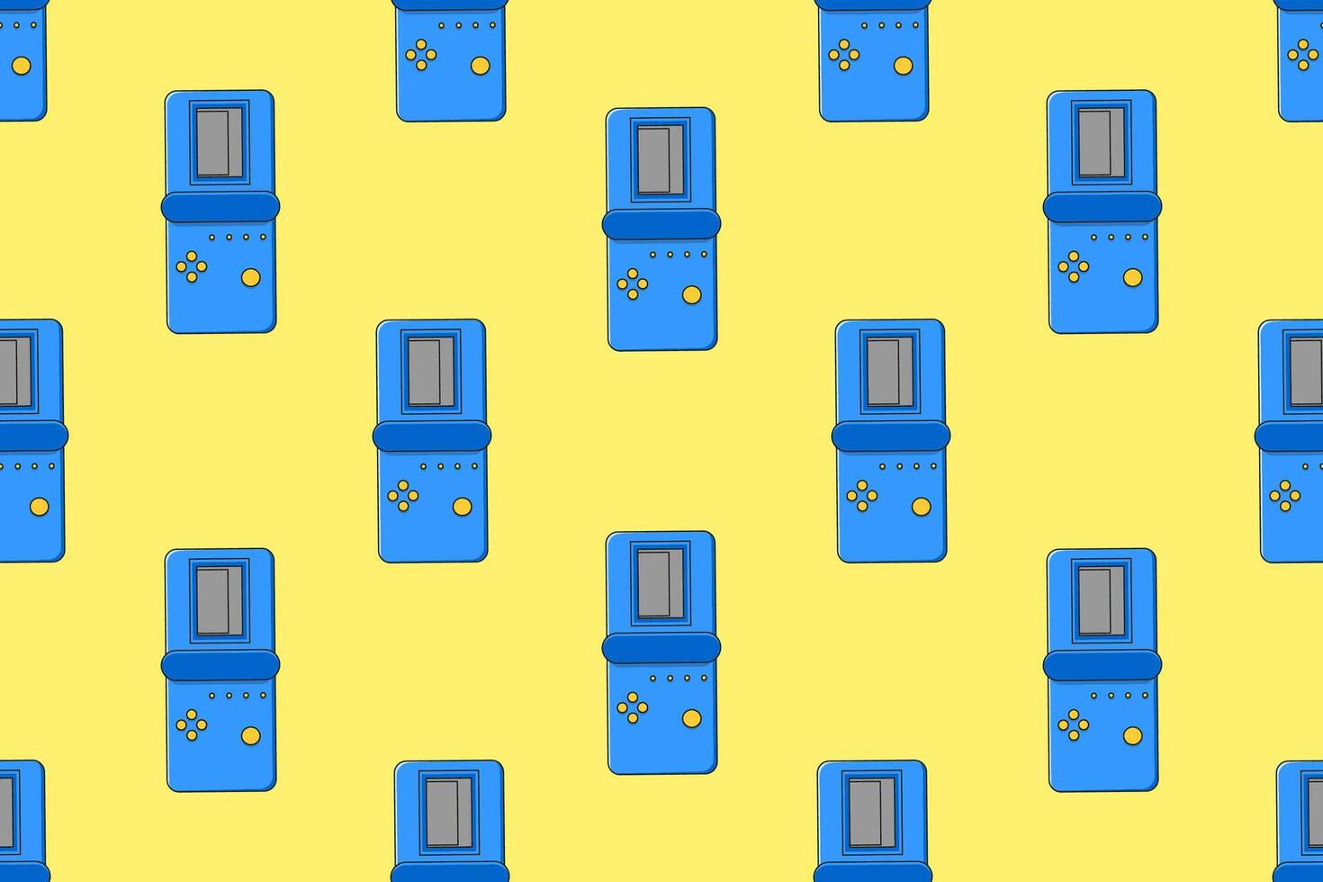 Cartoon pattern. Blue retro toy. illustration vector