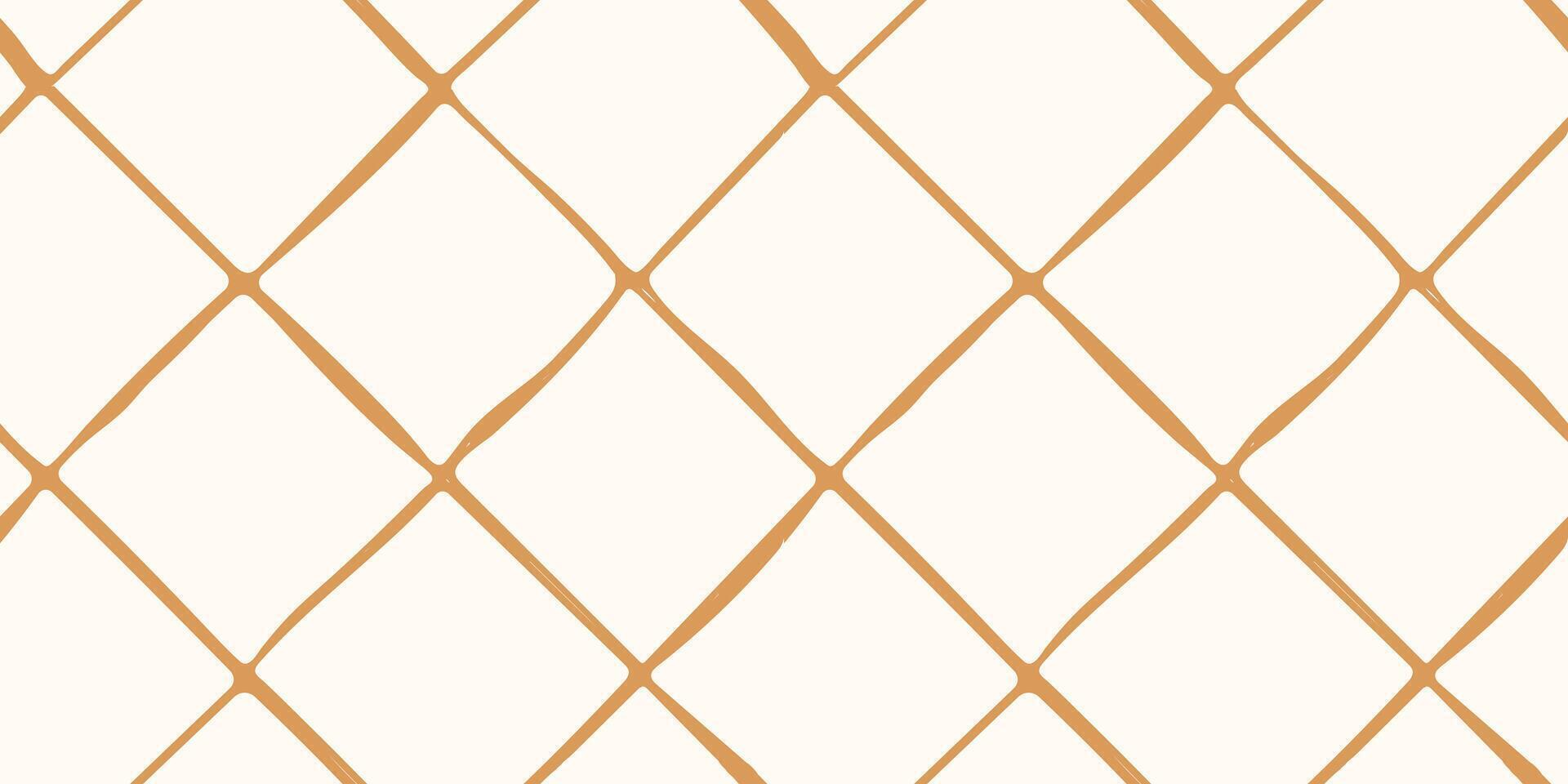 Simple rhombus geometric background. Seamless pattern with tiles. Abstract diagonal lines ornament. Doodle style illustration for paper, fabric, textile. vector